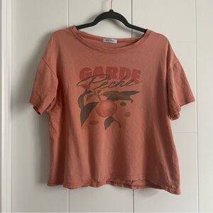 3/$45 Peach Oversized Graphic T-Shirt